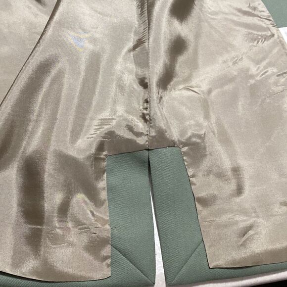 JON Tagia pret-a-porter vintage army green zip up blazer wool Sz 10 - Picture 10 of 16